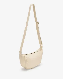 Roots Crescent Bag Cloud*Women Leather Bags|Leather Bags