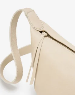 Roots Crescent Bag Cloud*Women Leather Bags|Leather Bags