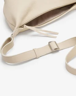 Roots Crescent Bag Cloud*Women Leather Bags|Leather Bags