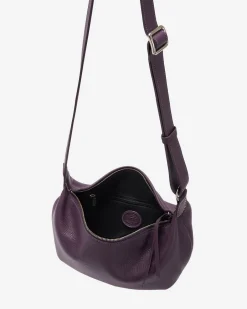 Roots Crescent Bag Cloud*Women Leather Bags|Leather Bags