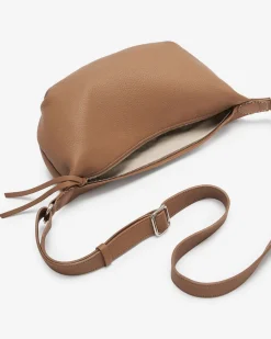 Roots Crescent Bag Cloud*Women Leather Bags|Leather Bags