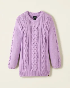 Roots Girls Cable V-Neck Sweater Dress*Kids Dresses