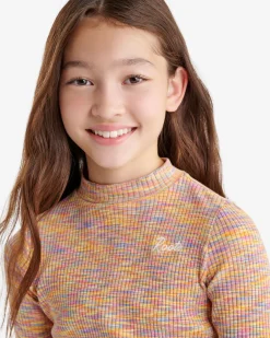Roots Girls Space Dye Mock Neck Top*Kids Activewear|Tops