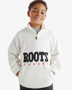 Roots Kids Retro Microfleece Half Zip Stein*Kids Sweatshirts & Sweatpants|Activewear