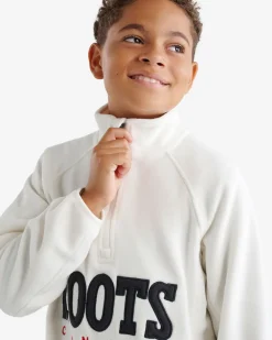 Roots Kids Retro Microfleece Half Zip Stein*Kids Sweatshirts & Sweatpants|Activewear