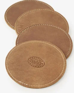 Roots Leather Coasters Tribe*Women Home|Leather Accessories