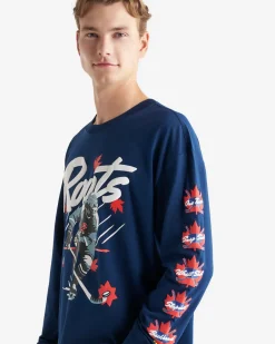 Roots Mens Super Hockey Long Sleeve T-Shirt* T-Shirts & Graphic Tees|Tops