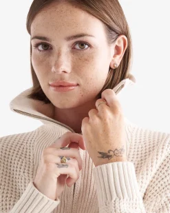 Roots Niagara Waffle Half Zip Sweater*Women Sweaters & Cardigans