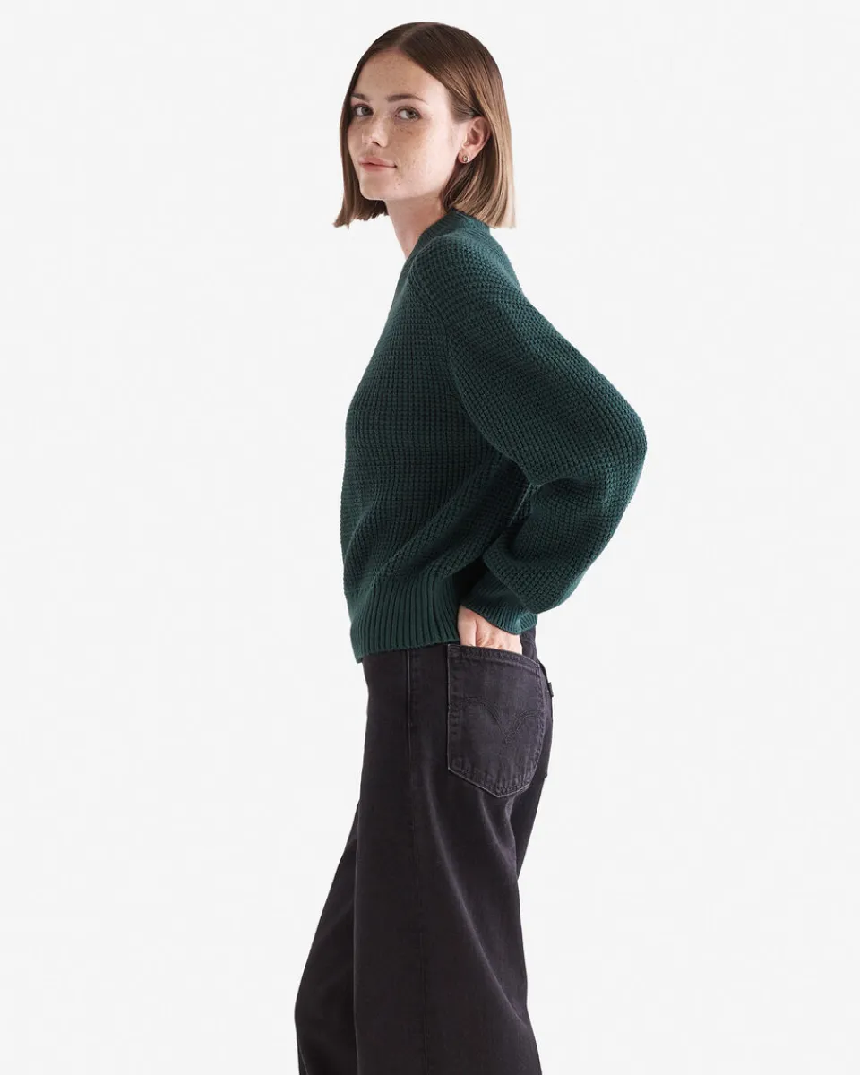 Roots Oakwood Waffle Crew Sweater*Women Sweaters & Cardigans