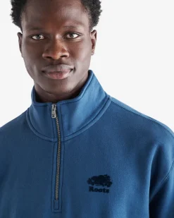 Roots Organic Cooper Relaxed Kanga Half Zip Stein* Sweatshirts & Sweatpants|Sweatshirts & Hoodies