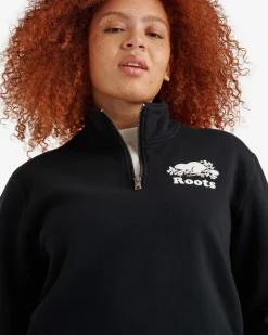 Roots Organic Original Half Zip Stein*Women Sweatshirts & Sweatpants|Sweatshirts & Hoodies