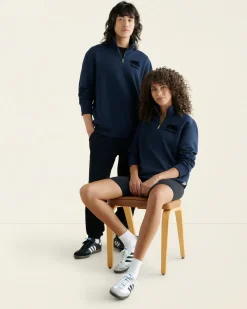 Roots Organic Original Half Zip Stein*Women Sweatshirts & Sweatpants|Sweatshirts & Hoodies