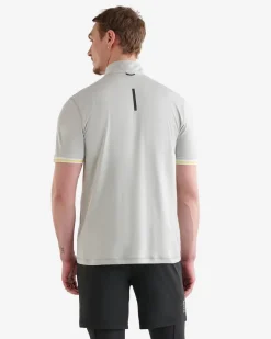 Roots Renew Short Sleeve Half Zip Stein* Activewear|Active Tops