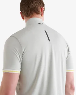 Roots Renew Short Sleeve Half Zip Stein* Activewear|Active Tops