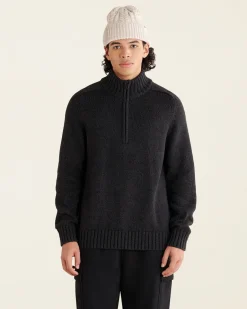 Roots Robson Relaxed Half Zip Stein Sweater* Sweaters & Cardigans