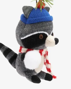 Roots Snowball Fight Raccoon Ornament*Women Home