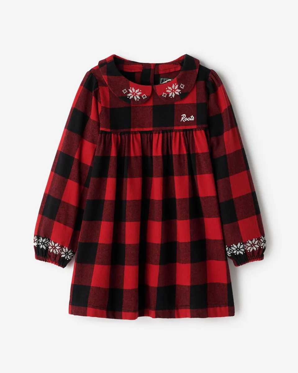 Roots Toddler Girls Babydoll Park Plaid Dress*Kids Dresses