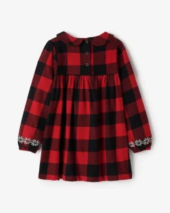 Roots Toddler Girls Babydoll Park Plaid Dress*Kids Dresses