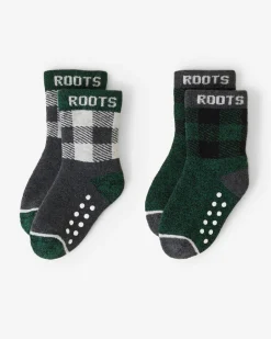 Roots Toddler Park Plaid Sock 2 Pack*Kids Accessories