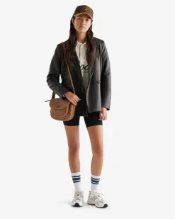 Roots Womens Leather Double Breasted Blazer*Women Jackets & Outerwear|Leather Jackets