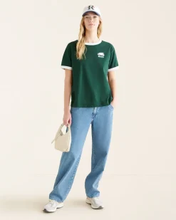 Roots Womens Organic Relaxed Cooper Ringer T-shirt*Women T-Shirts & Graphic Tees